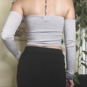 sparkle tube top and sleeves